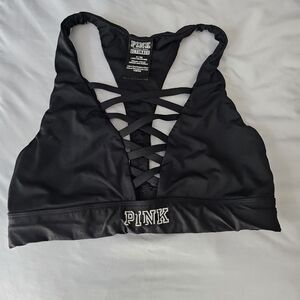 Victoria Secrets black crisscross sports bra
